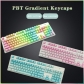 Stock Clearance 104 PBT Gradient Dip-dye Keycaps OEM Profile Laser Carving Legends for Mechanical Gaming Keyboard